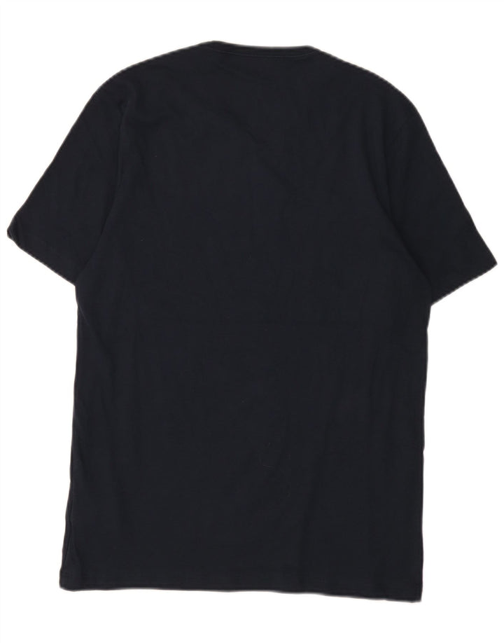 Camiseta masculina Hugo Boss Top médio algodão azul marinho