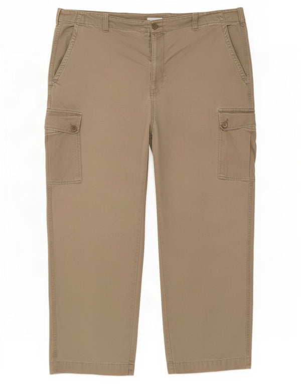 Calça cargo reta masculina Marks & Spencer St. Michael W44 L29 cáqui