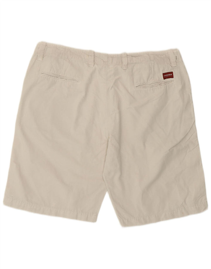 Carrera Mens Chino Shorts IT 54 2XL W38 Algodão Branco