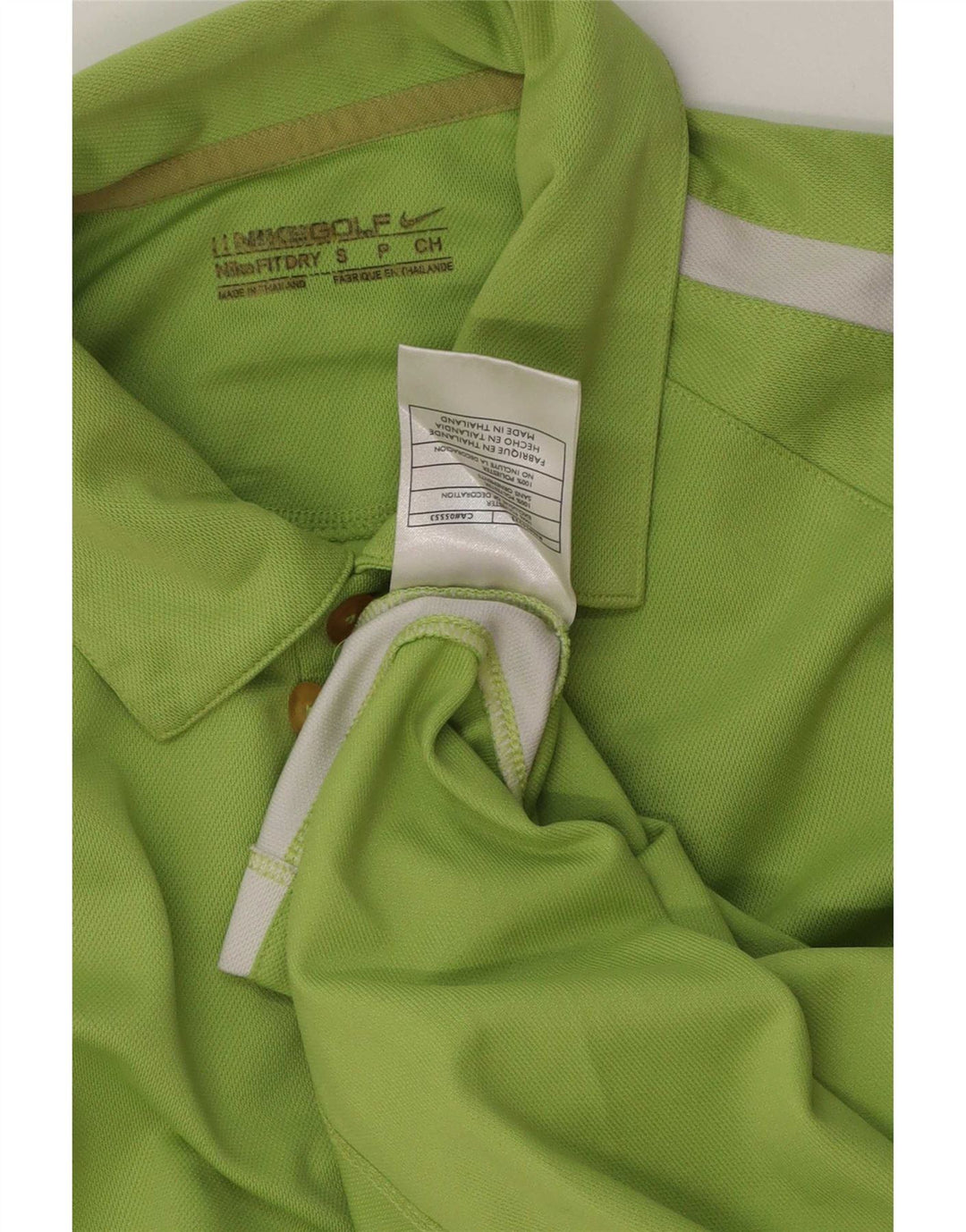 Camisa polo masculina Nike pequena verde colorblock poliéster