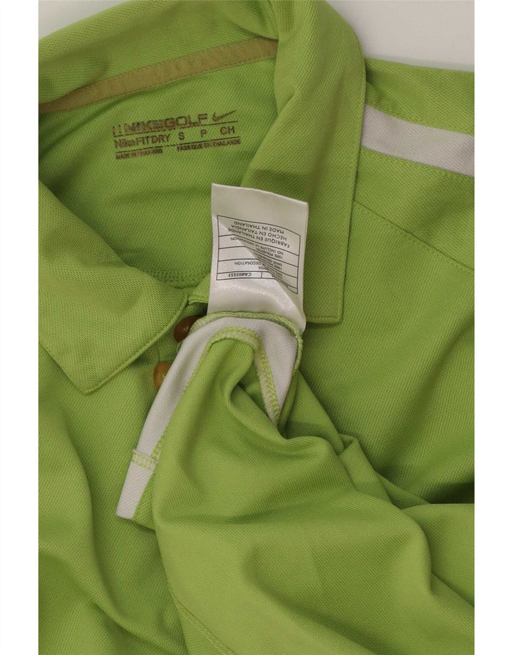 Camisa polo masculina Nike pequena verde colorblock poliéster