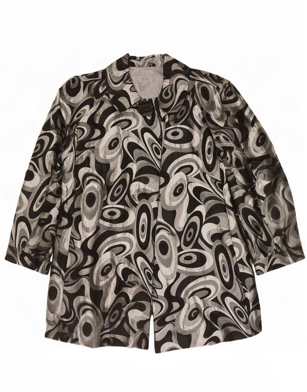 Blazer feminino Marks & Spencer UK 20 2XL multicolorido geométrico