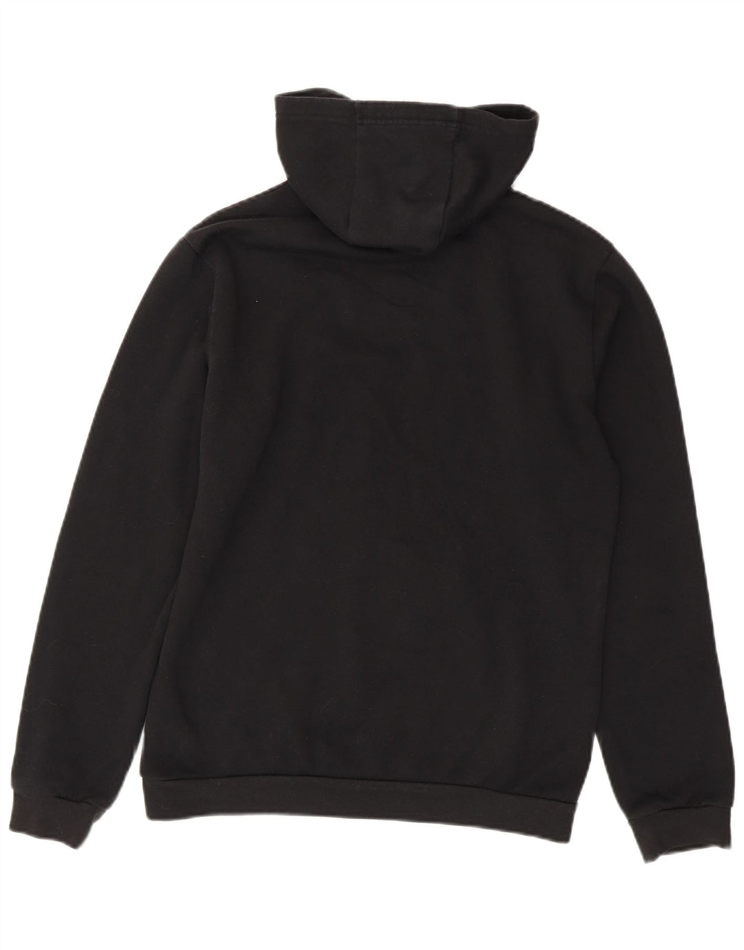 ADIDAS Mens Hoodie Jumper Pequeno Algodão Preto