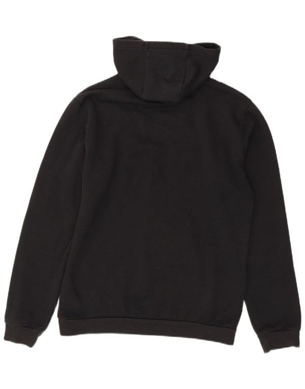 ADIDAS Mens Hoodie Jumper Pequeno Algodão Preto