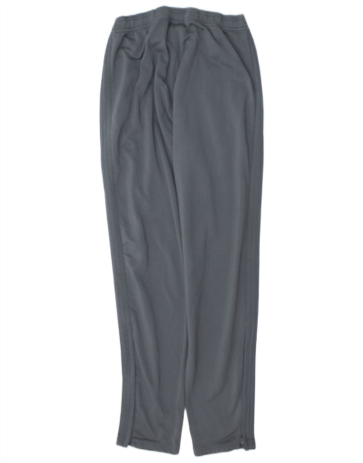 Calça de treino masculina Adidas pequena cinza poliéster