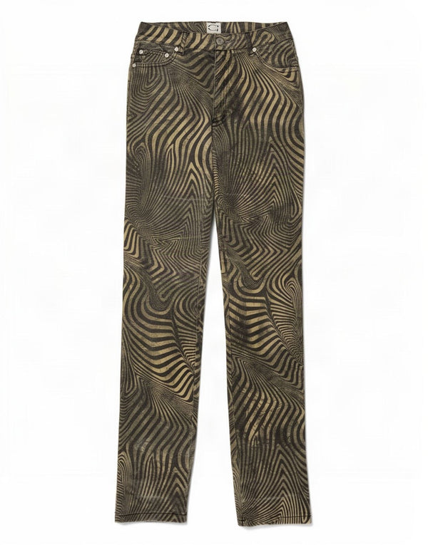 Roberto Cavalli Jeans Slim Feminino W29 L32 Algodão Listrado Multicolorido