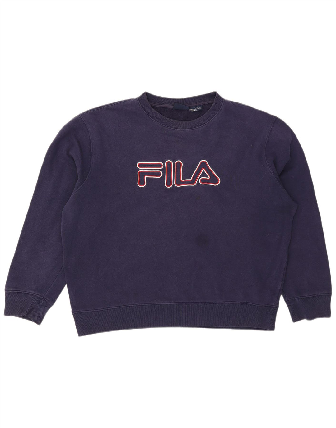 Fila moletom gráfico masculino jumper 2XL algodão azul marinho