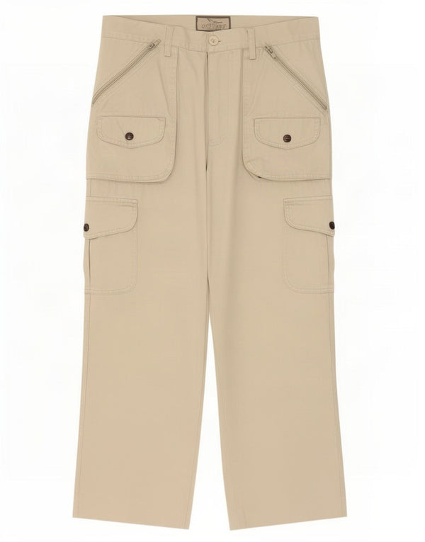 Calça cargo reta masculina Univers W34 L29 algodão bege