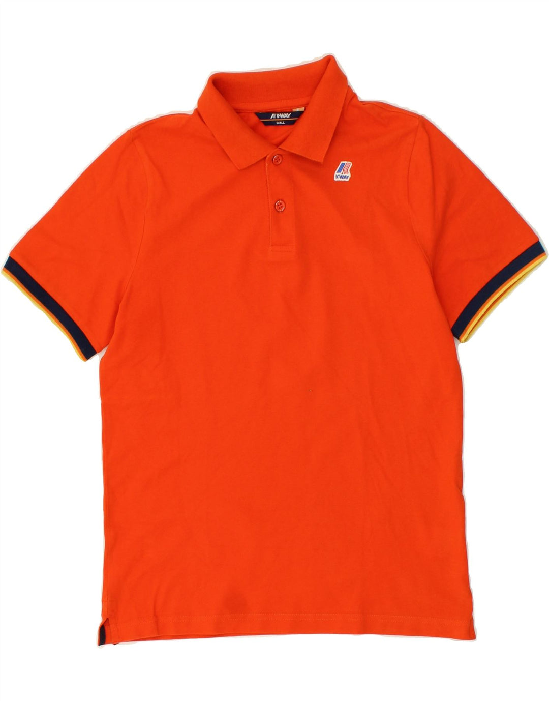 K-WAY Mens Polo Shirt Small Orange Cotton Vintage K-Way and Second-Hand K-Way from Messina Hembry 