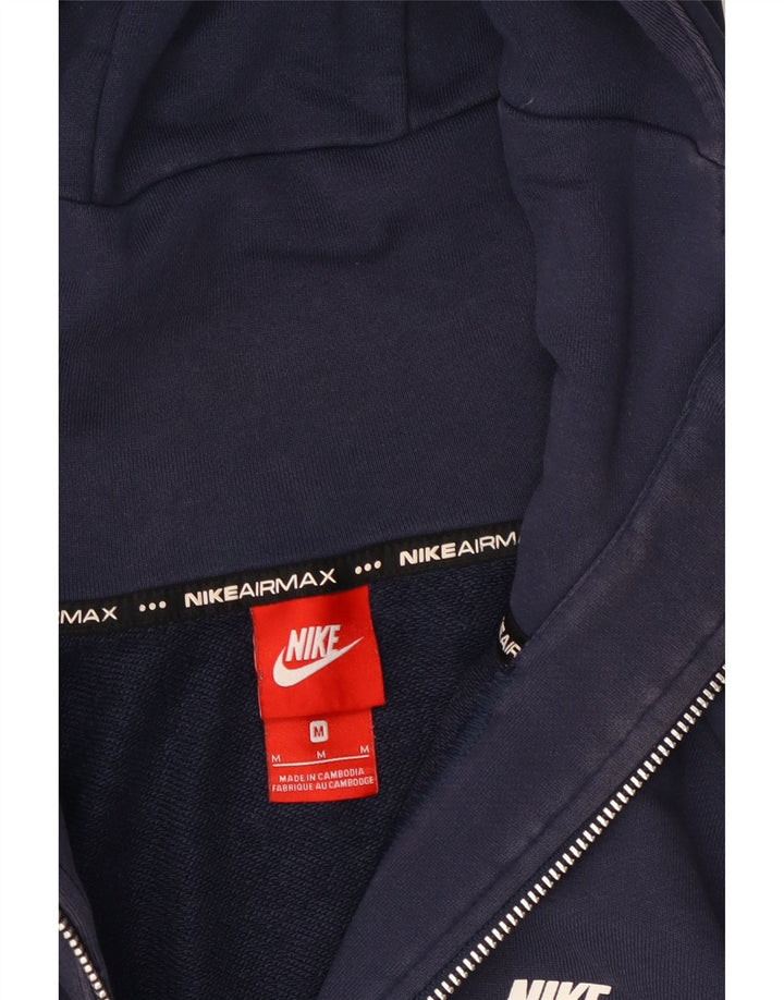 Suéter masculino Nike Graphic Zip com capuz médio azul marinho