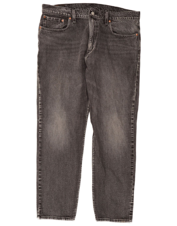 Calça jeans masculina Levi's 502 Tapered W38 L32 cinza algodão