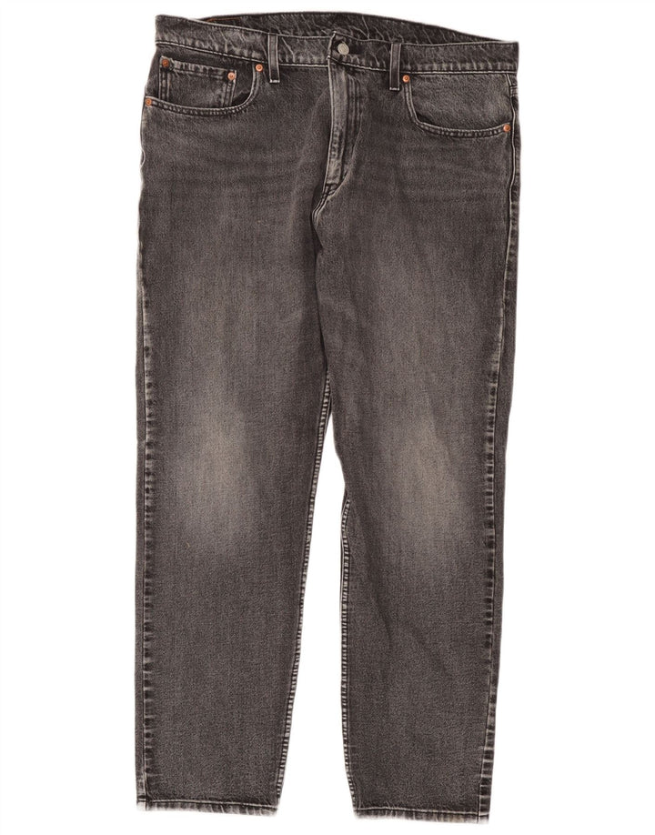 Calça jeans masculina Levi's 502 Tapered W38 L32 cinza algodão