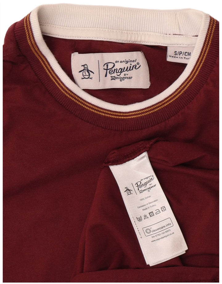 Camiseta masculina Penguin Top pequeno algodão marrom