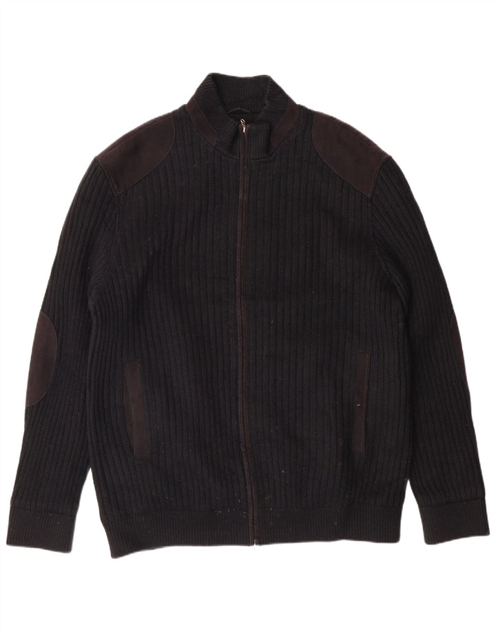Pierre Cardin Suéter Cardigan Masculino IT 56 XL Poliéster Preto