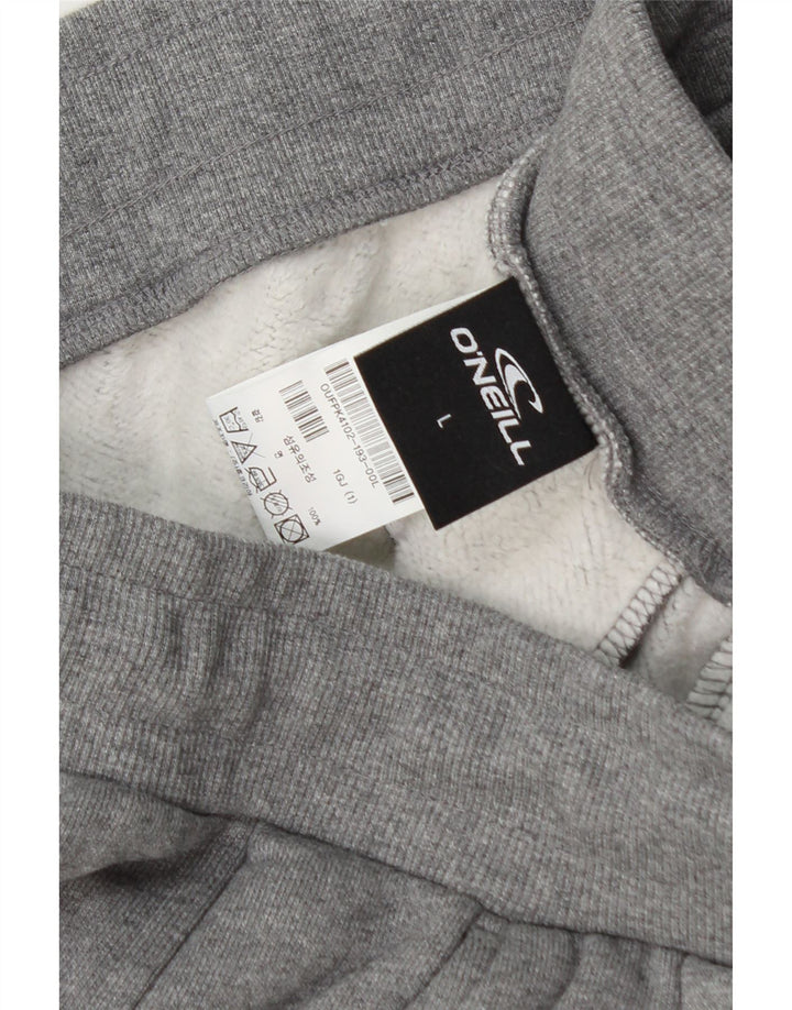 Calça esportiva masculina O'Neill com estampa gráfica e corrida grande de algodão cinza