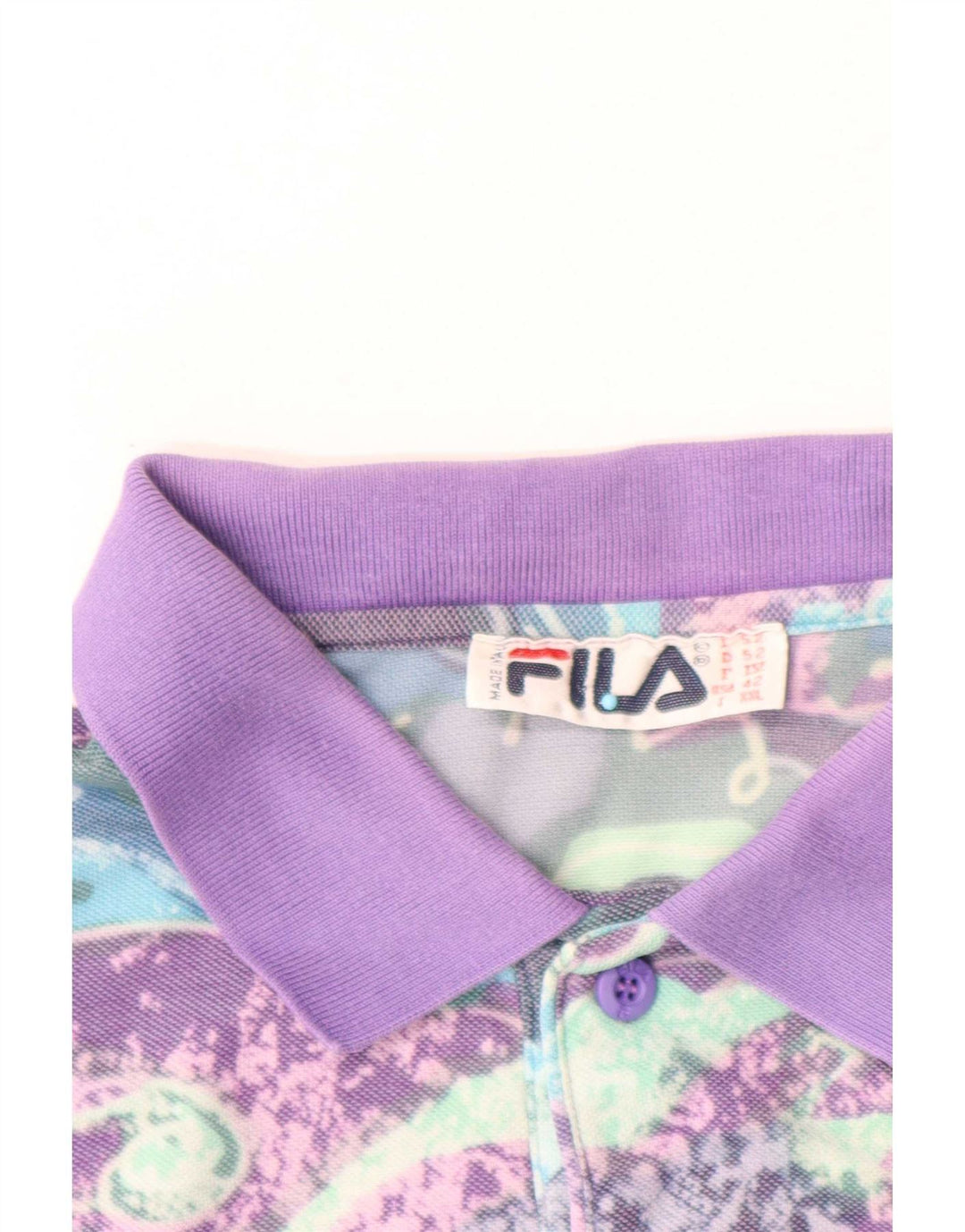 Camisa polo masculina Fila IT 52 grande multicolorida geométrica