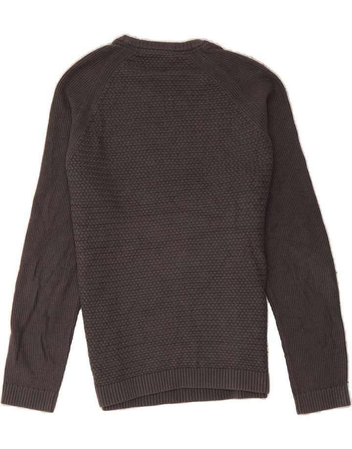 TED BAKER Mens Crew Neck Jumper Sweater Size 4 Large Grey Cotton Vintage Ted Baker and Second-Hand Ted Baker from Messina Hembry 
