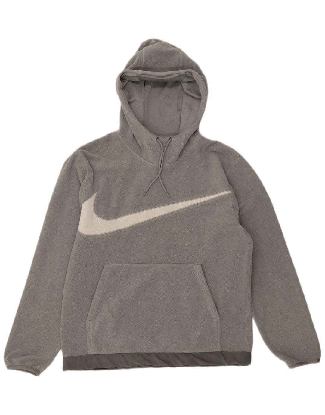Jumper de lã com capuz gráfico masculino Nike médio cinza poliéster
