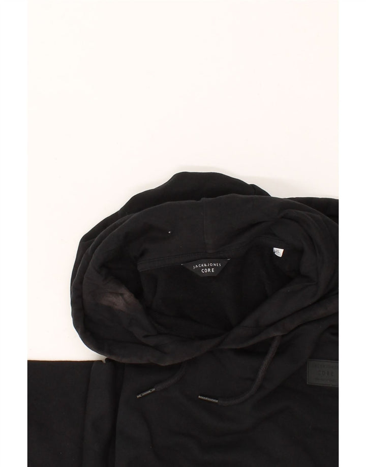 JACK & JONES Mens Hoodie Jumper XL Black Cotton Vintage Jack & Jones and Second-Hand Jack & Jones from Messina Hembry 