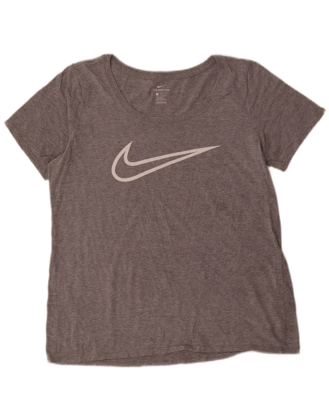Camiseta feminina Nike Athletic Cut com estampa gráfica UK 16 grande cinza manchada