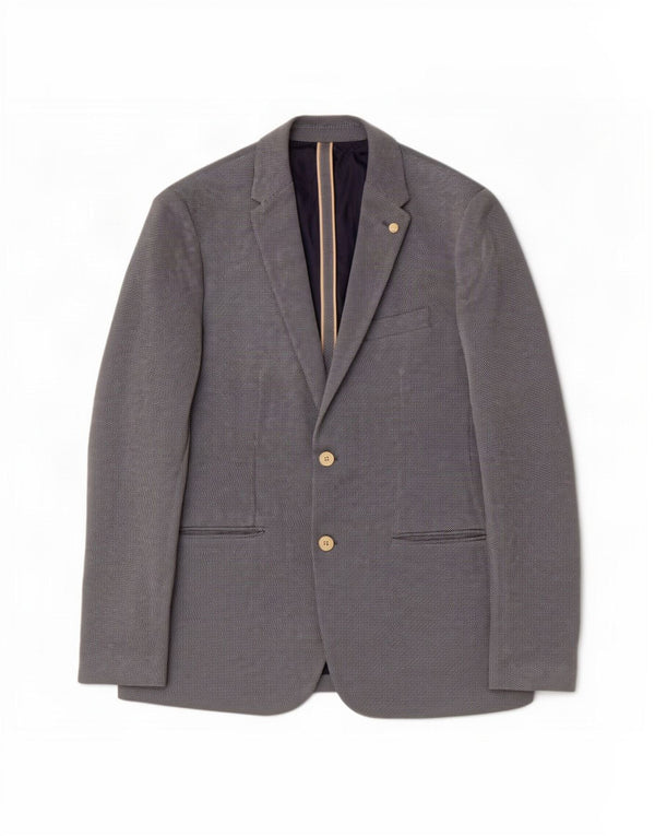 Jaqueta blazer masculina Zara com 2 botões Reino Unido 40 grande algodão azul