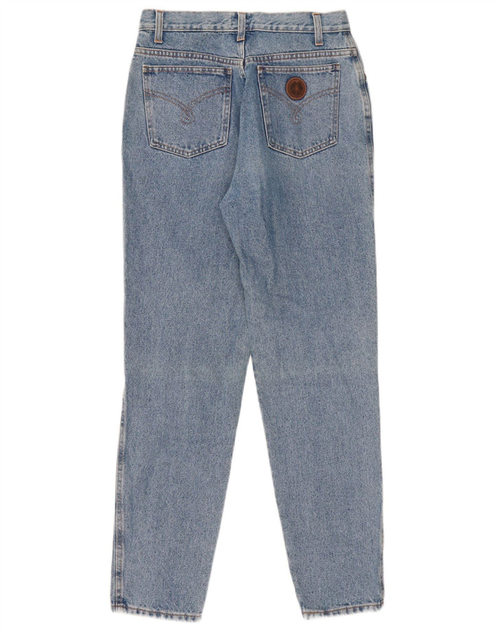 Jeans cônicos femininos Moschino W28 L30 azul