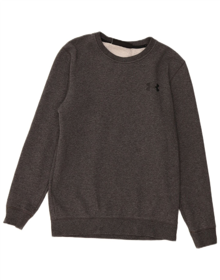 UNDER ARMOUR Mens Cold Gear Moletom Jumper Pequeno Algodão Cinza