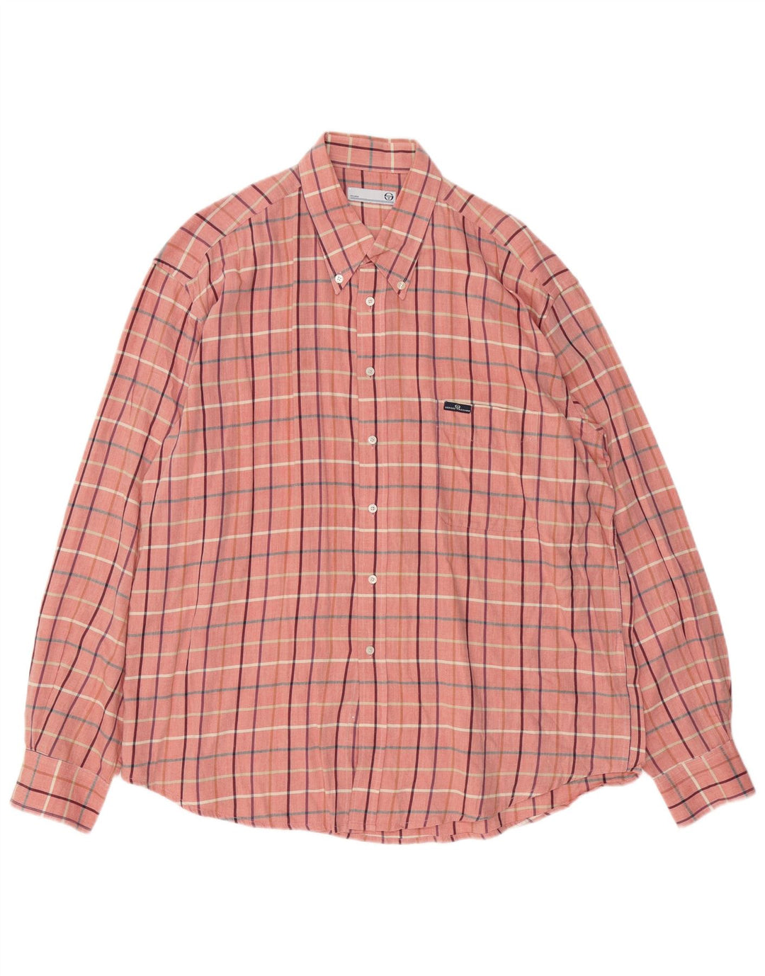 Camisa masculina Sergio Tacchini 2XL algodão xadrez rosa