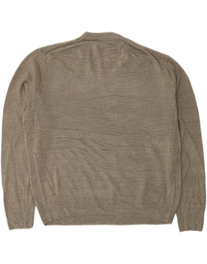 Suéter masculino DOCKERS com decote em V XL cáqui salpicado de acrílico