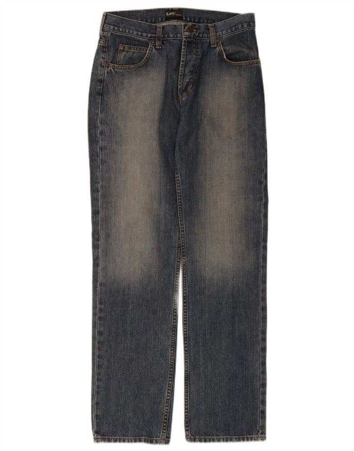 Lee Womens Seattle Straight Jeans W33 L34 Azul Algodão