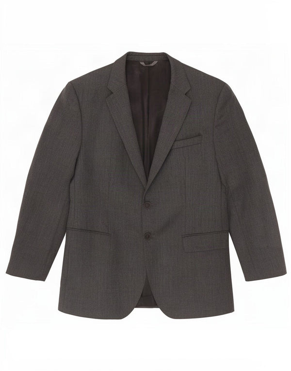 Jaqueta Blazer Masculina Hugo Boss com 2 Botões EU 52 XL Lã Virgem Cinza