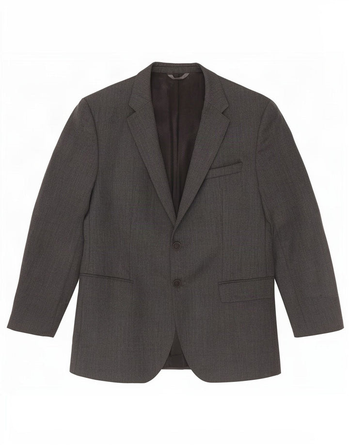 Jaqueta Blazer Masculina Hugo Boss com 2 Botões EU 52 XL Lã Virgem Cinza