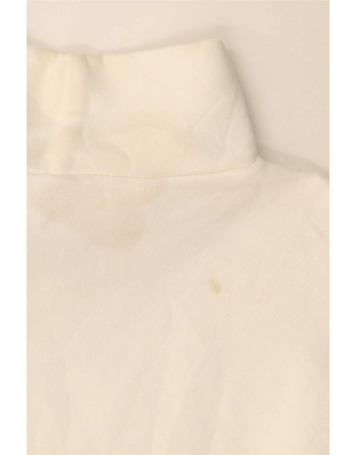 Zara Top feminino oversized manga 3/4 Reino Unido 10 pequeno algodão branco
