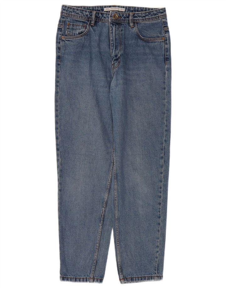 Zara Jeans Cônicos Femininos EU 38 Pequeno W28 L28 Azul