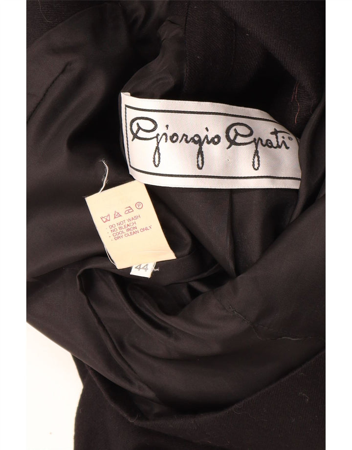Jaqueta blazer feminina Giorgio Grati com 2 botões IT 44 lã preta média