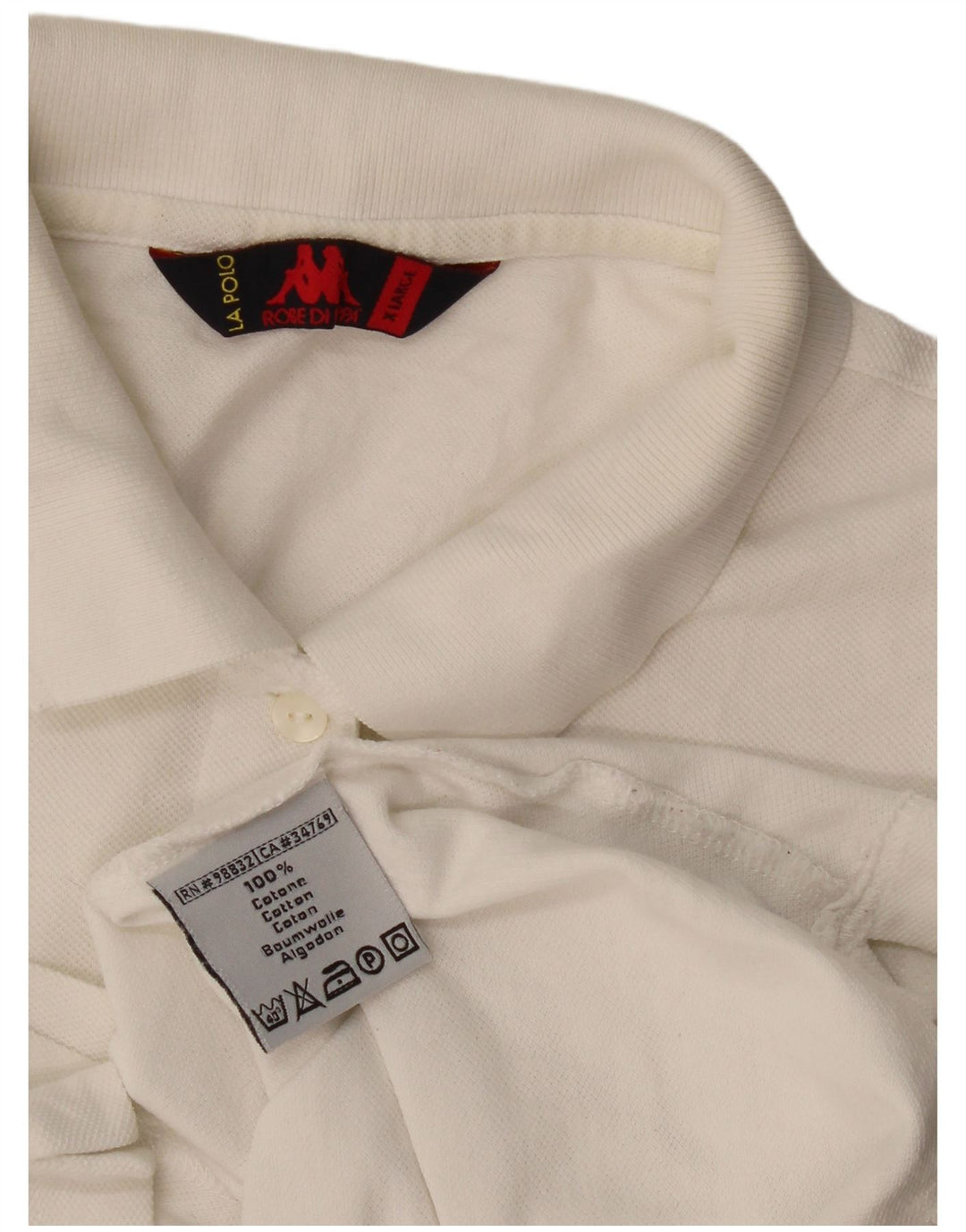 Camisa polo masculina Kappa XL algodão branco