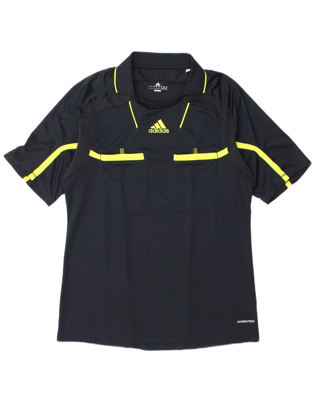 ADIDAS Mens Climacool Polo Shirt Grande Preto Colorblock Poliéster