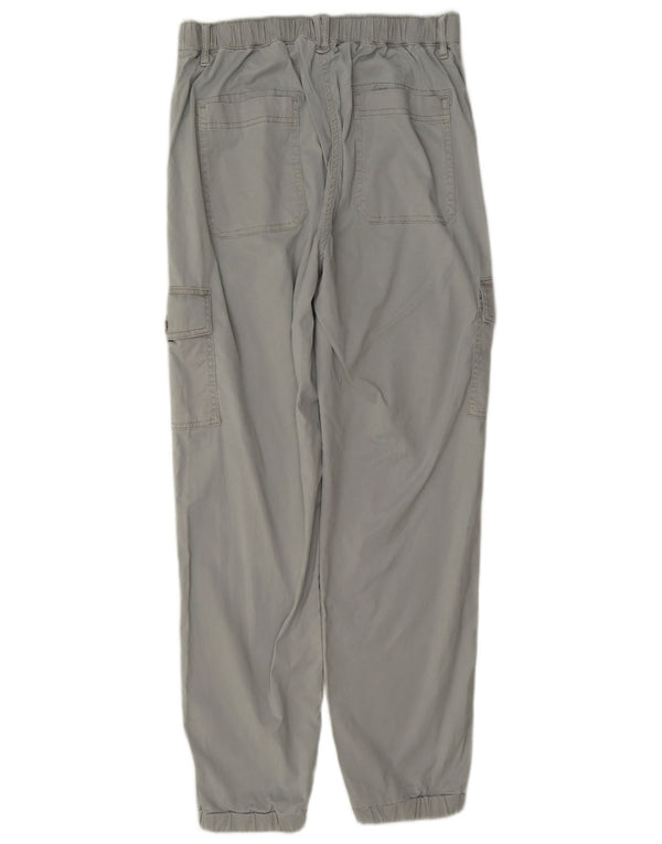 Calça cargo feminina de cintura alta Marks & Spencer Reino Unido 10 pequena W27 L29 cinza