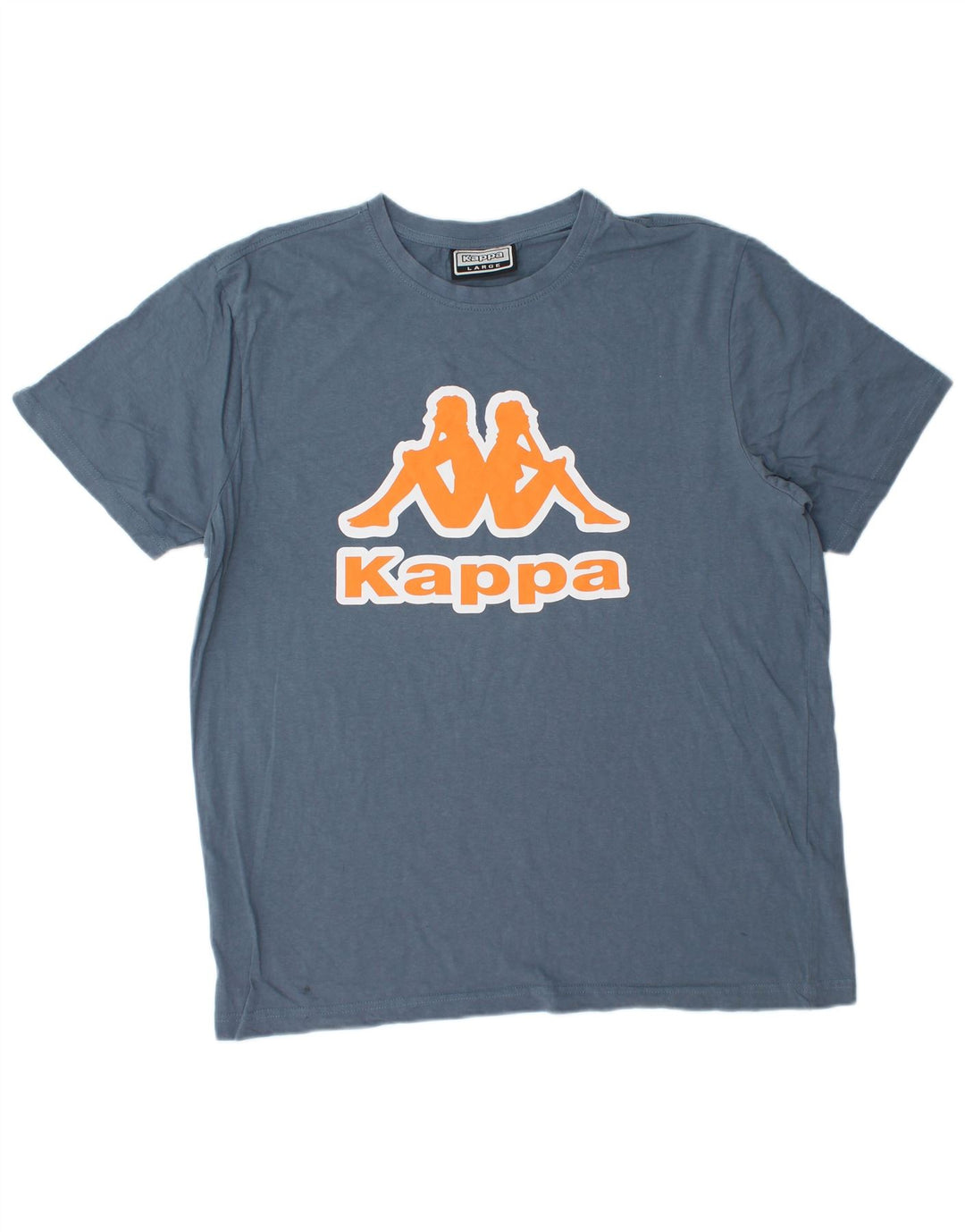 Camiseta gráfica masculina Kappa Top grande algodão azul