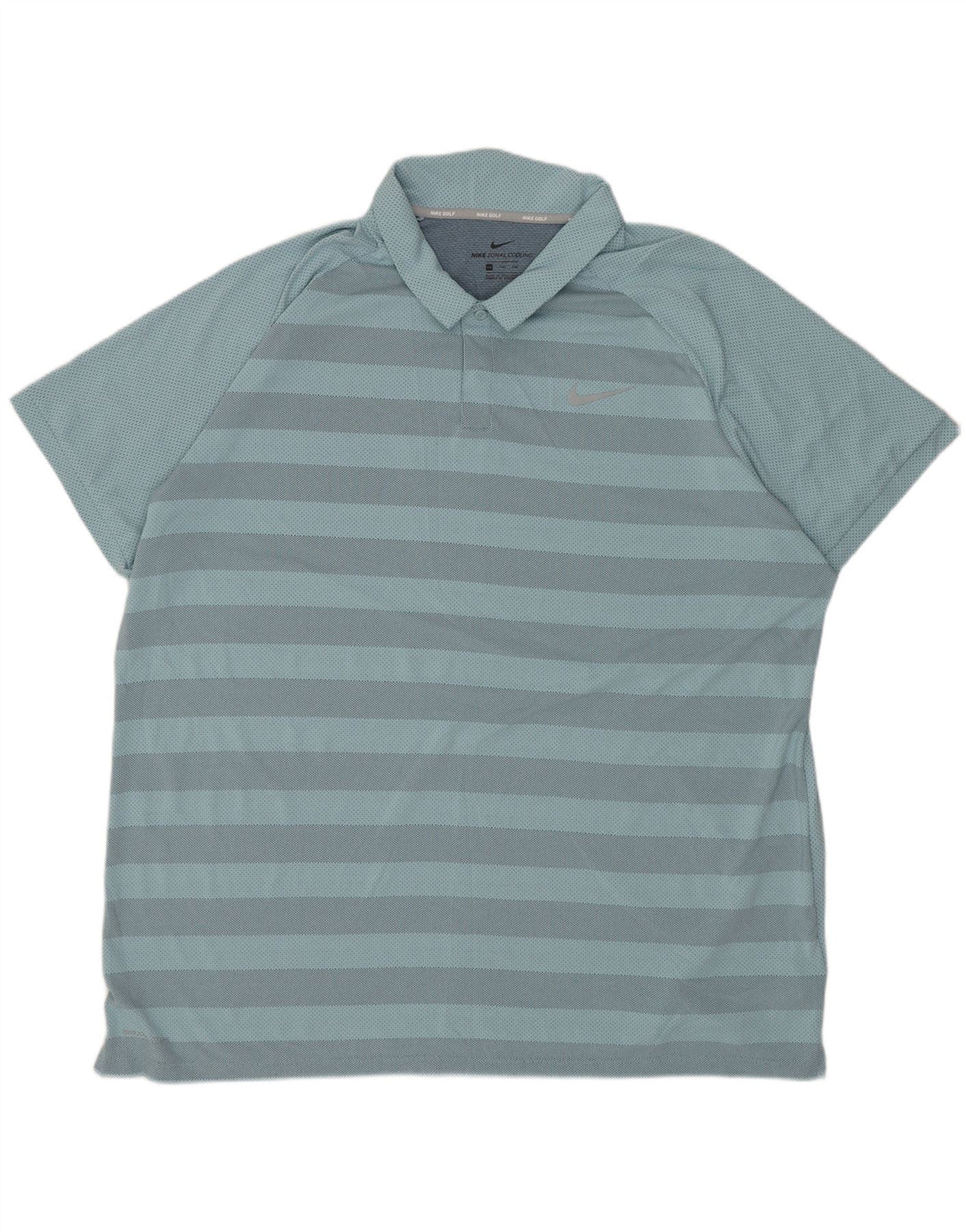 Camisa polo masculina NIKE 2XL poliéster listrado azul