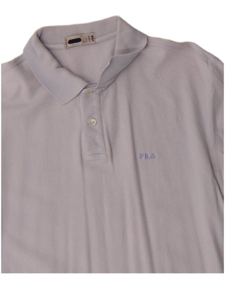 Camisa polo masculina Fila IT 50 algodão azul médio
