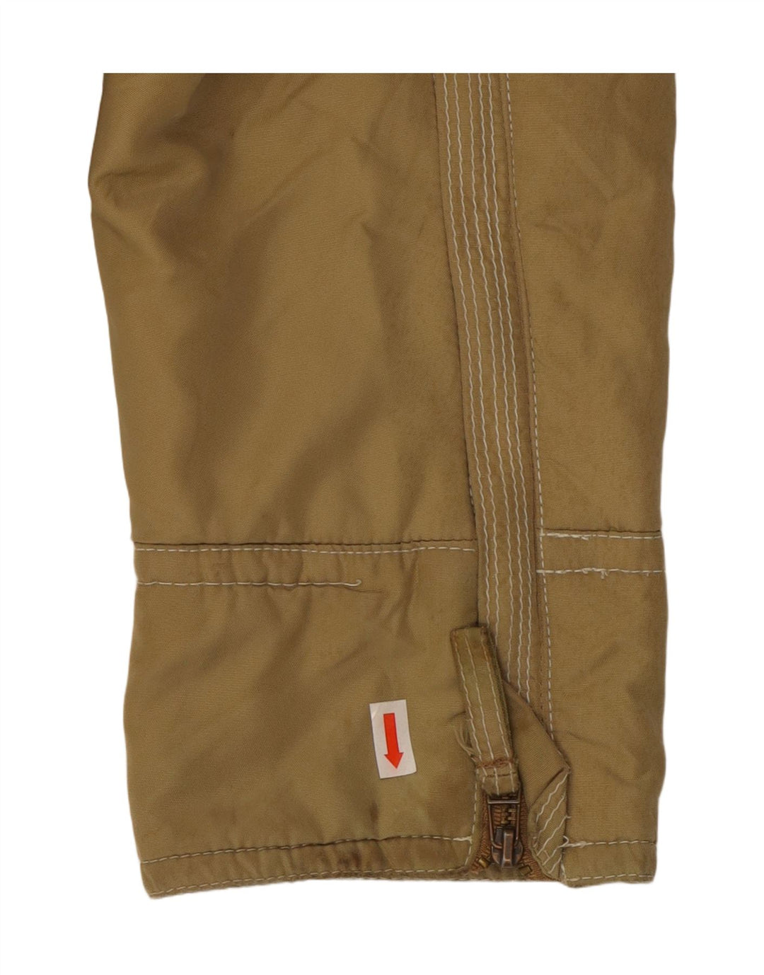 Jaqueta acolchoada feminina Zara UK 18 XL bege nylon