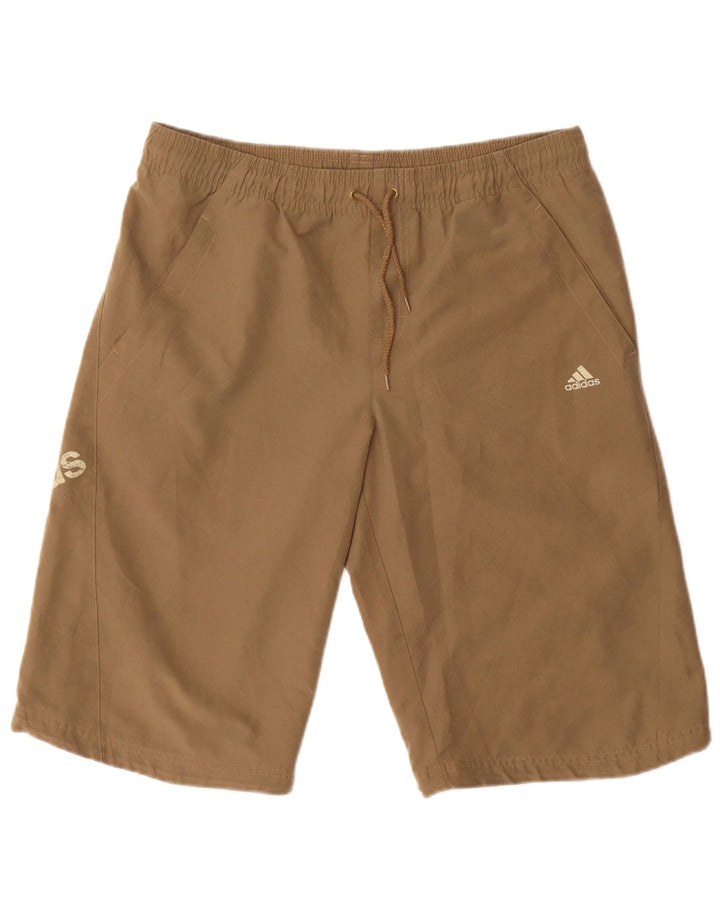 Adidas Mens Graphic Sport Shorts Médio Marrom Poliéster