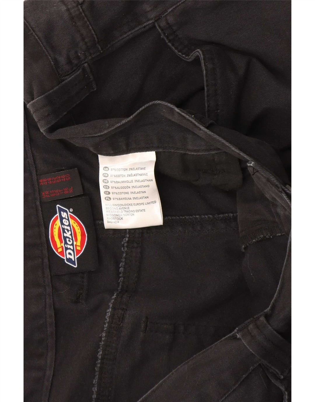 Shorts cargo masculino Dickies W36 grande algodão preto