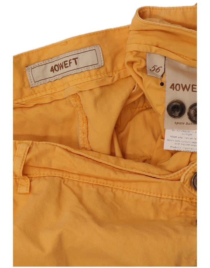 Shorts cargo masculino 40Weft IT 56 3XL W40 algodão amarelo