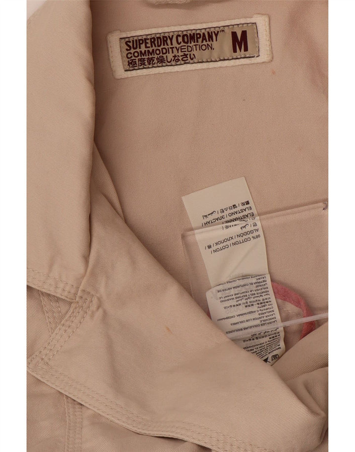 Trench Coat feminino Superdry UK 14 algodão bege médio
