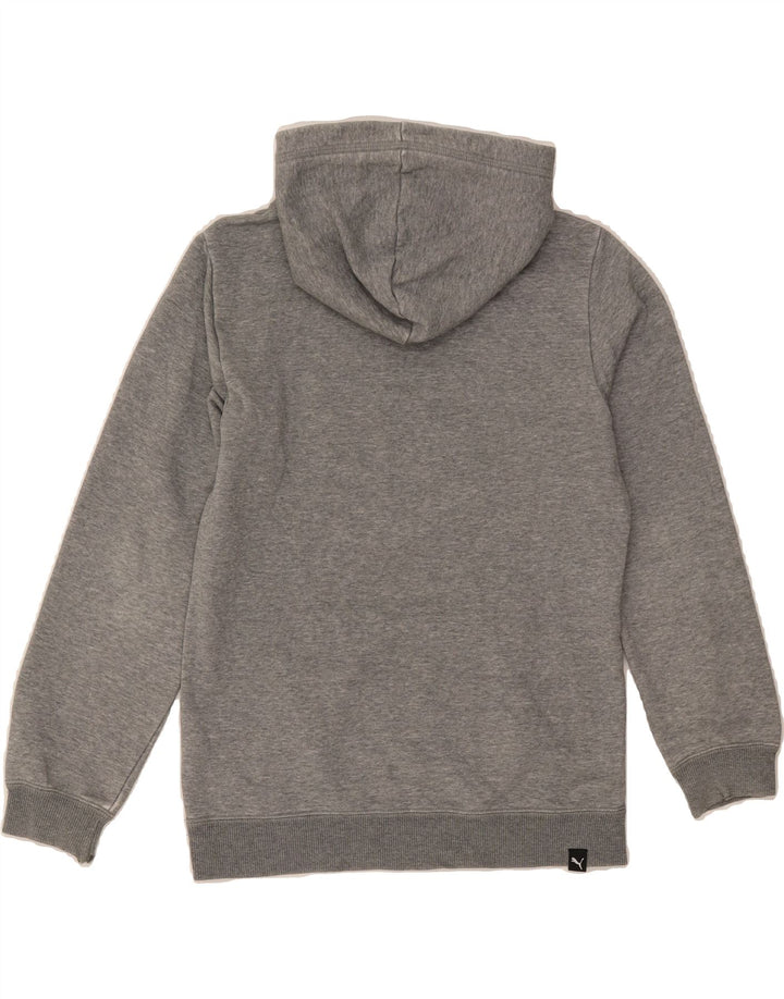 PUMA Boys Graphic Hoodie Jumper 11-12 Years Grey Cotton Vintage Puma and Second-Hand Puma from Messina Hembry 
