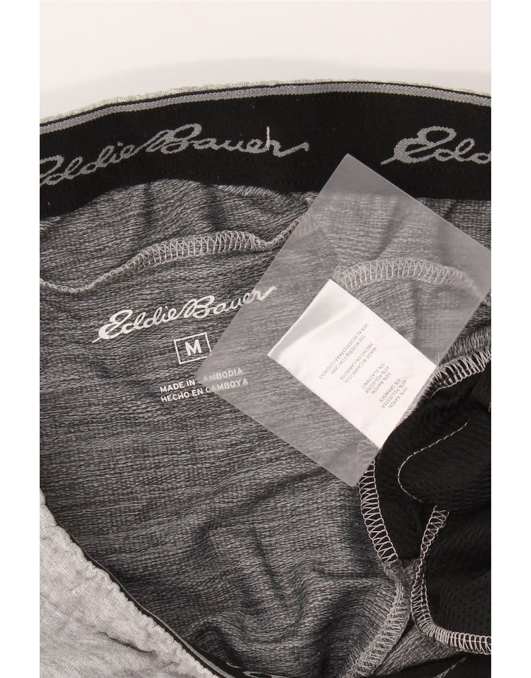 Eddie Bauer Mens Sport Shorts Médio Cinza Rayon