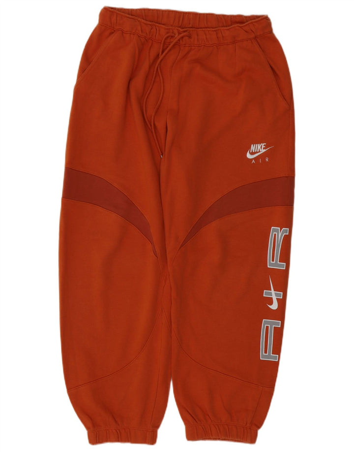 Nike masculino gráfico calças de treino joggers médio laranja algodão