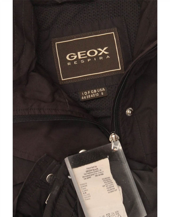 Jaqueta utilitária feminina Geox Respira UK 10 poliéster preto pequeno